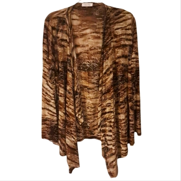 [Calvin Klein] Chic Brown Cardigan Size XL - Picture 1 of 3